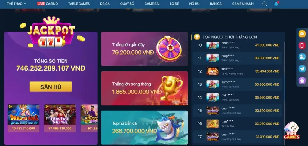 Đa dạng game nổ hũ tại 88new đăng nhập